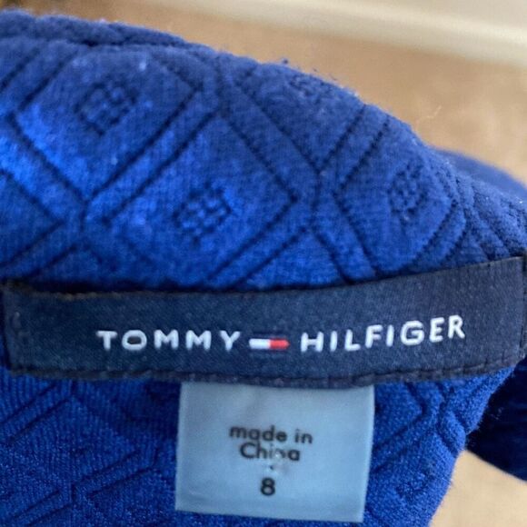 Tommy Hilfiger Sheath Dress with‎ Basketweave pattern Royal Blue Size 8 - Picture 7 of 10